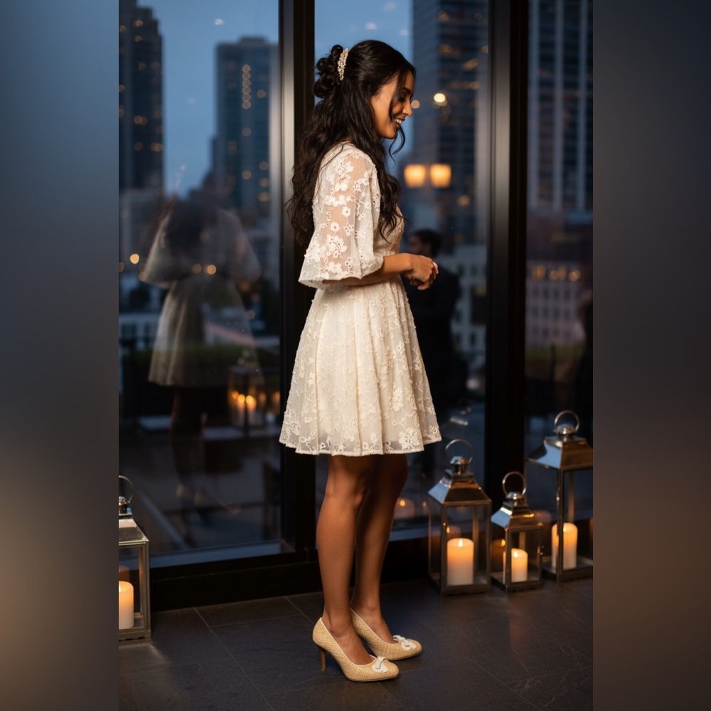 Amanda Smith adorable wicker look weaved heels with white bow and trim. - Picture 2 of 11